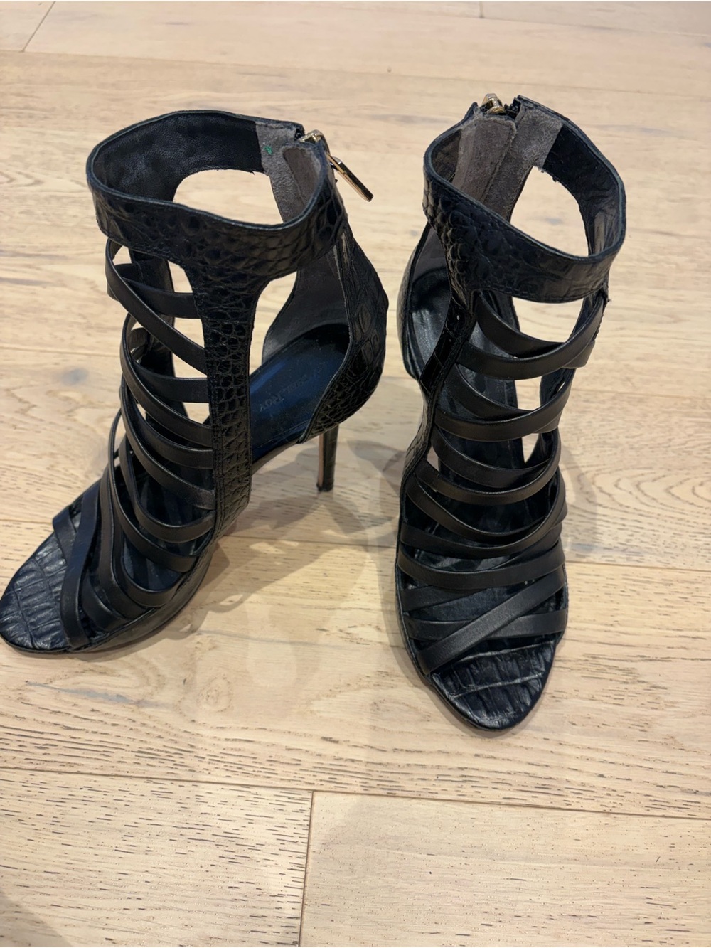 Rachel Roy Black Strappy High Heel Sandals